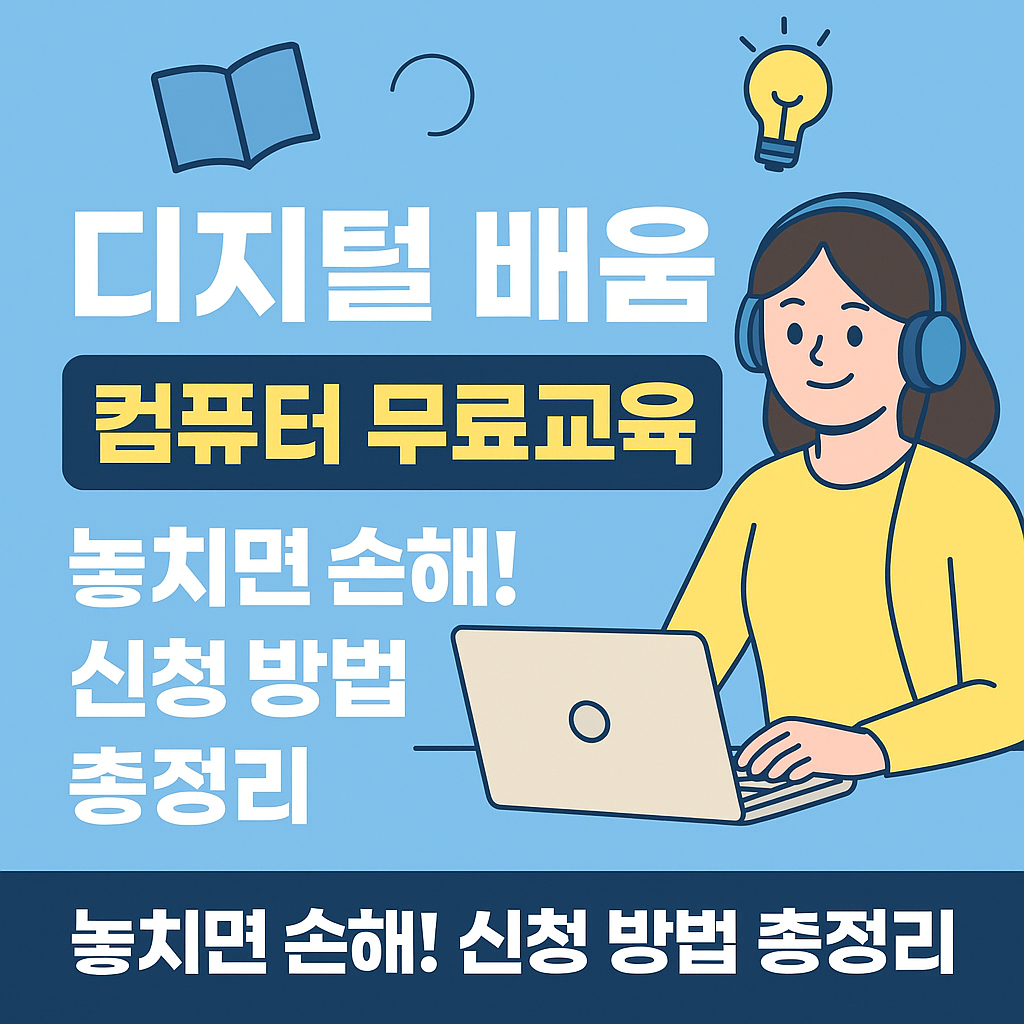 디지털배움터 컴퓨터 무료교육 신청방법 총정리 (2025 최신)