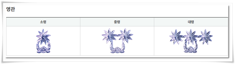 소령,중령,대령의 계급표입니다