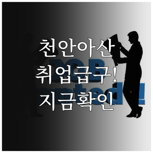 천안 아산 지역 통합 일자리 찾기 및..