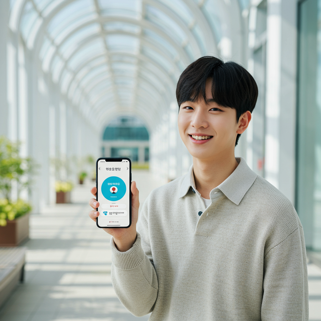 2024년 경기도 청년 복지포인트 혜택을 받는 행복한 청년 이미지