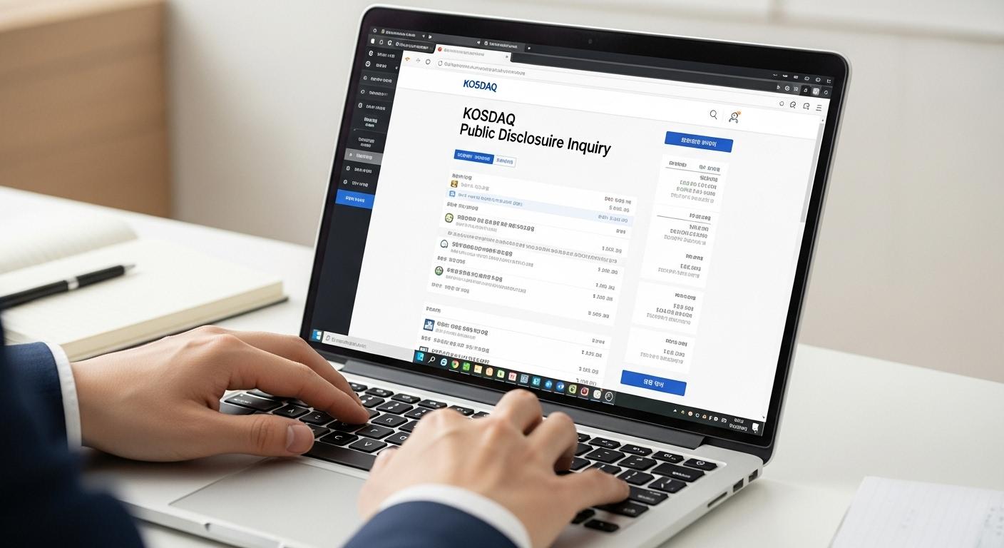 코스닥 공시 조회