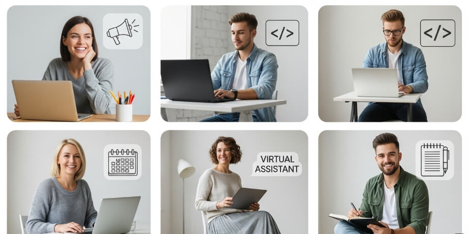 여러 직업들 프리로 일하는