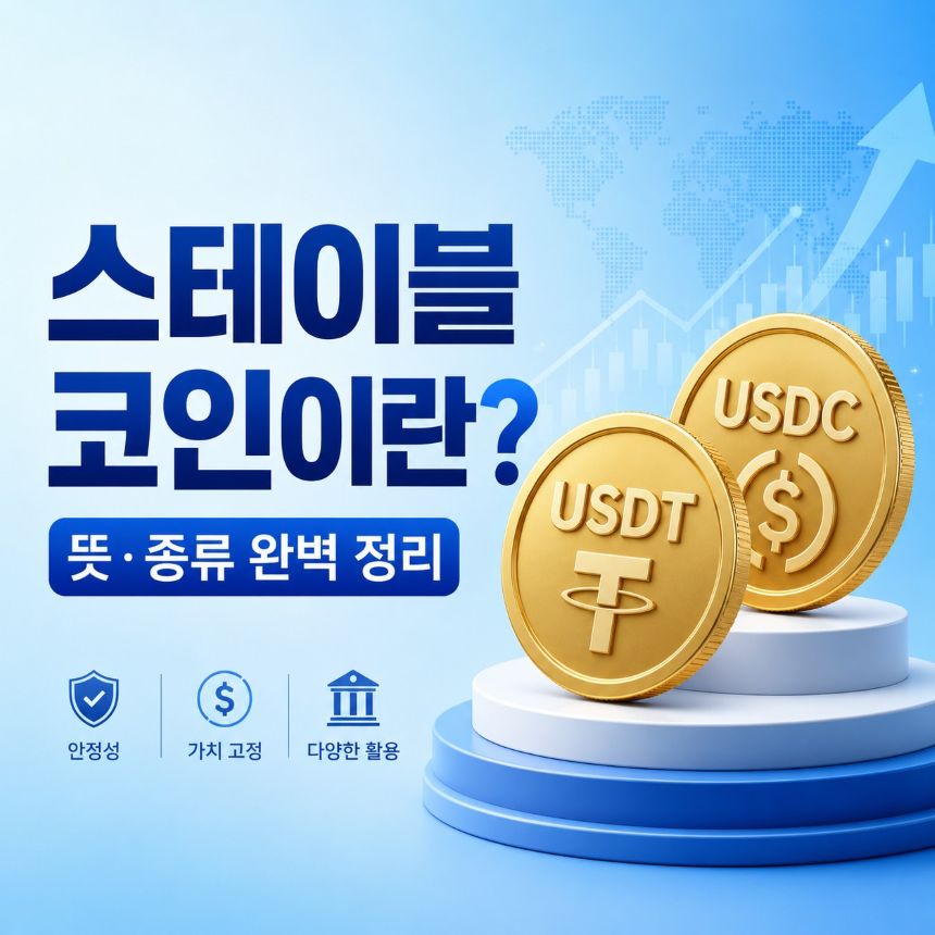 스테이블코인이란 뜻 종류 완벽 정리 썸네일 - USDT USDC 코인 이미지