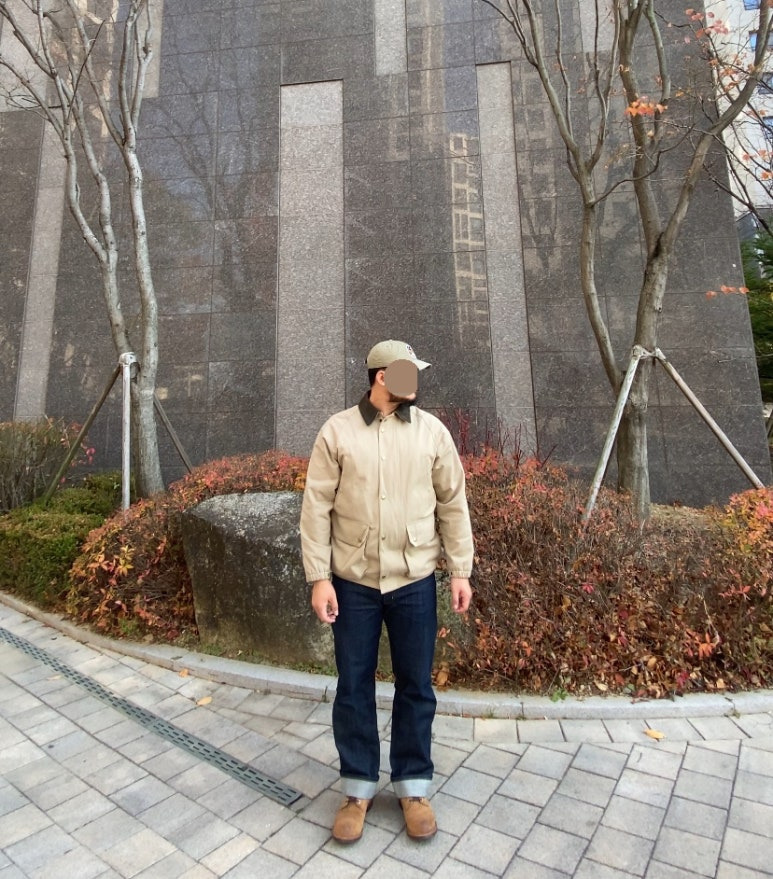 데일리룩('25. 11. 19.)폴로랄프로렌 더블알엘 가먼트다잉 트윌 볼캡, 그레이휴 사파리 재킷, 유니폼브릿지 셀비지 생지 데님 팬츠, 레드윙 아이언레인저 호손뮬스키너 스웨이드