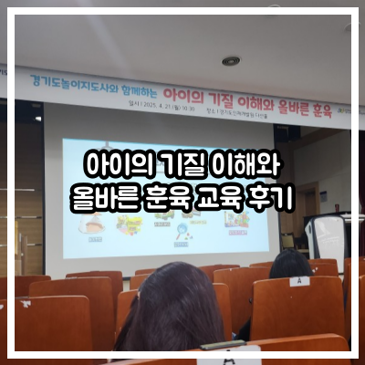 아이 기질 이해와 올바른 훈육 교육 후기