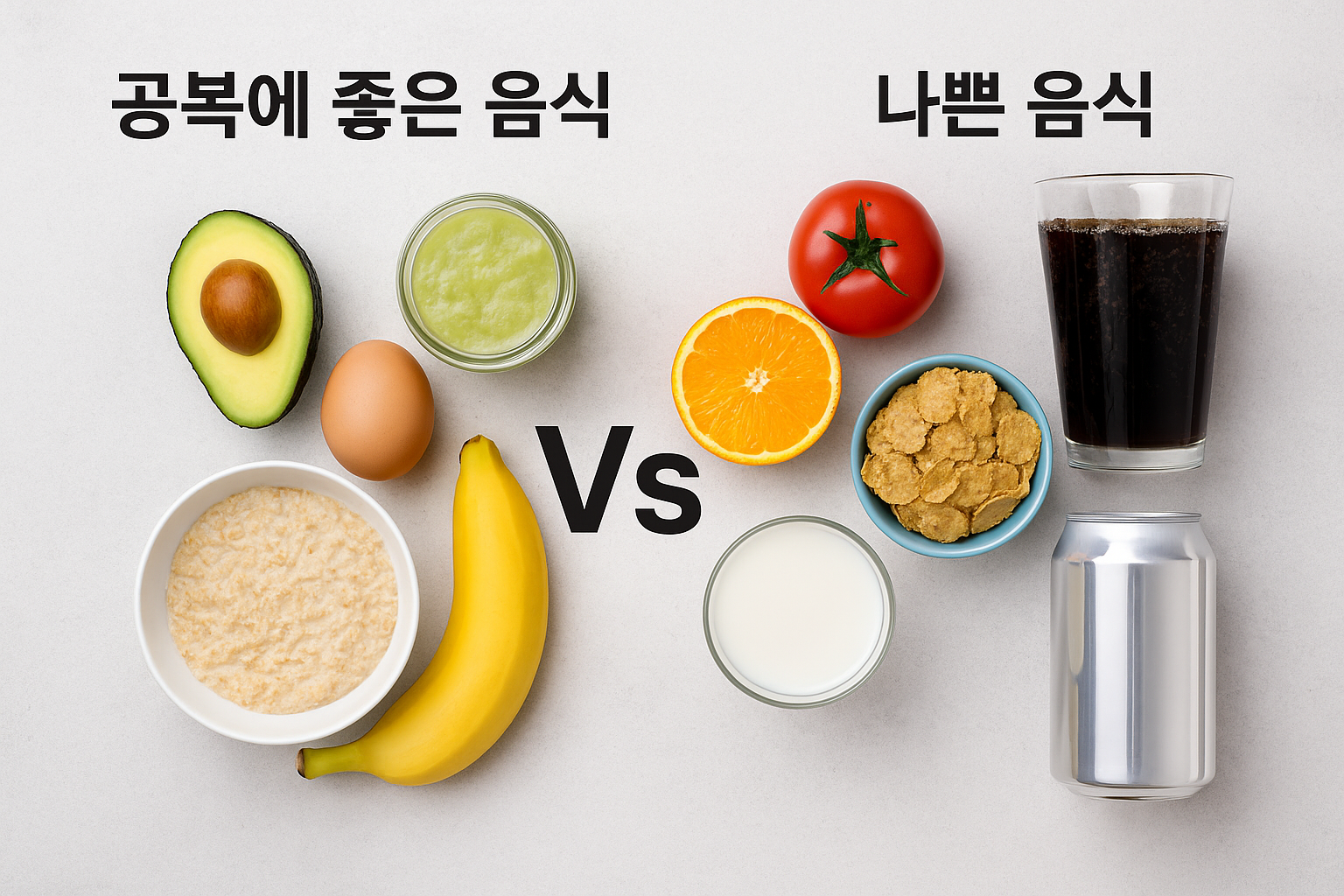 공복에 좋은 음식과 나쁜음식