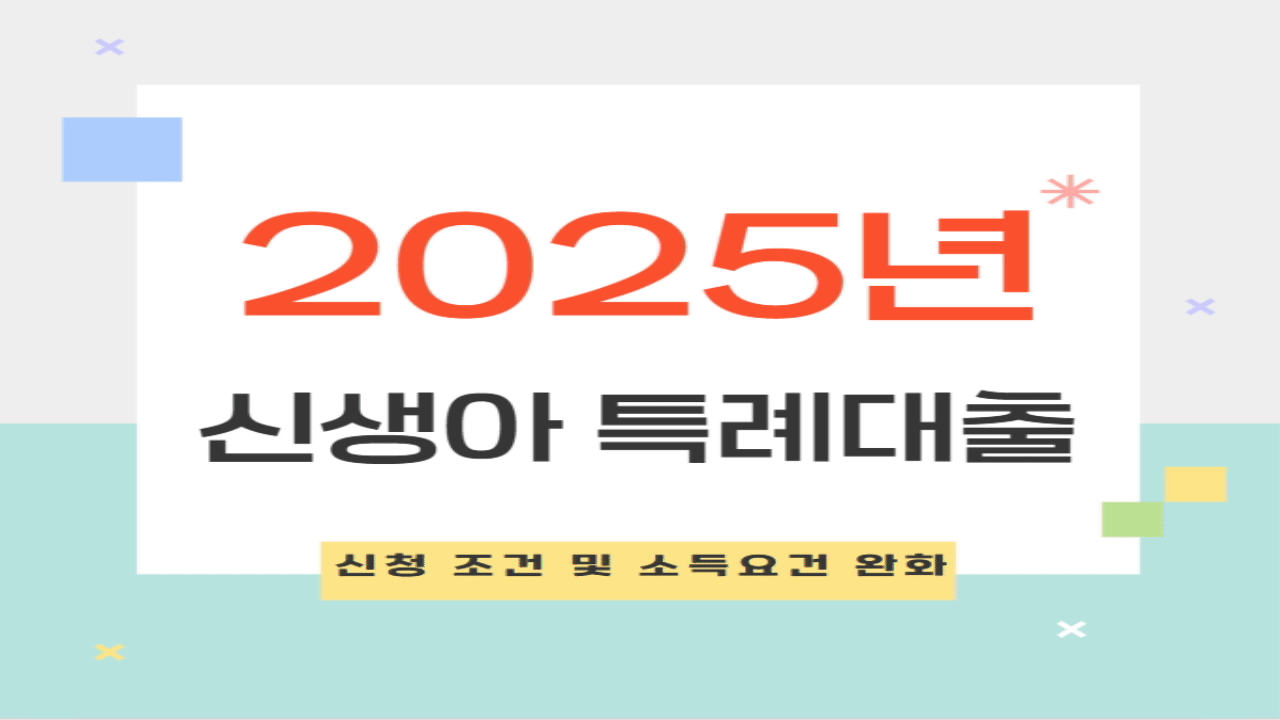 신생아 특례대출의 소득요건 완화와 변경 사항