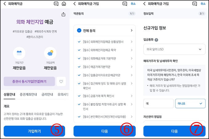 신한은행 외화예적금