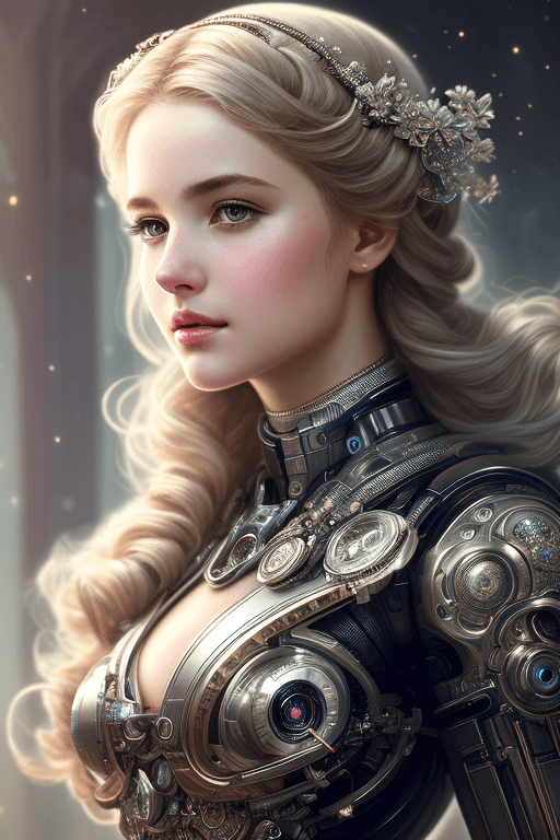 Playground AI로 생성한 그림(1) - 아름다운 전투 로봇