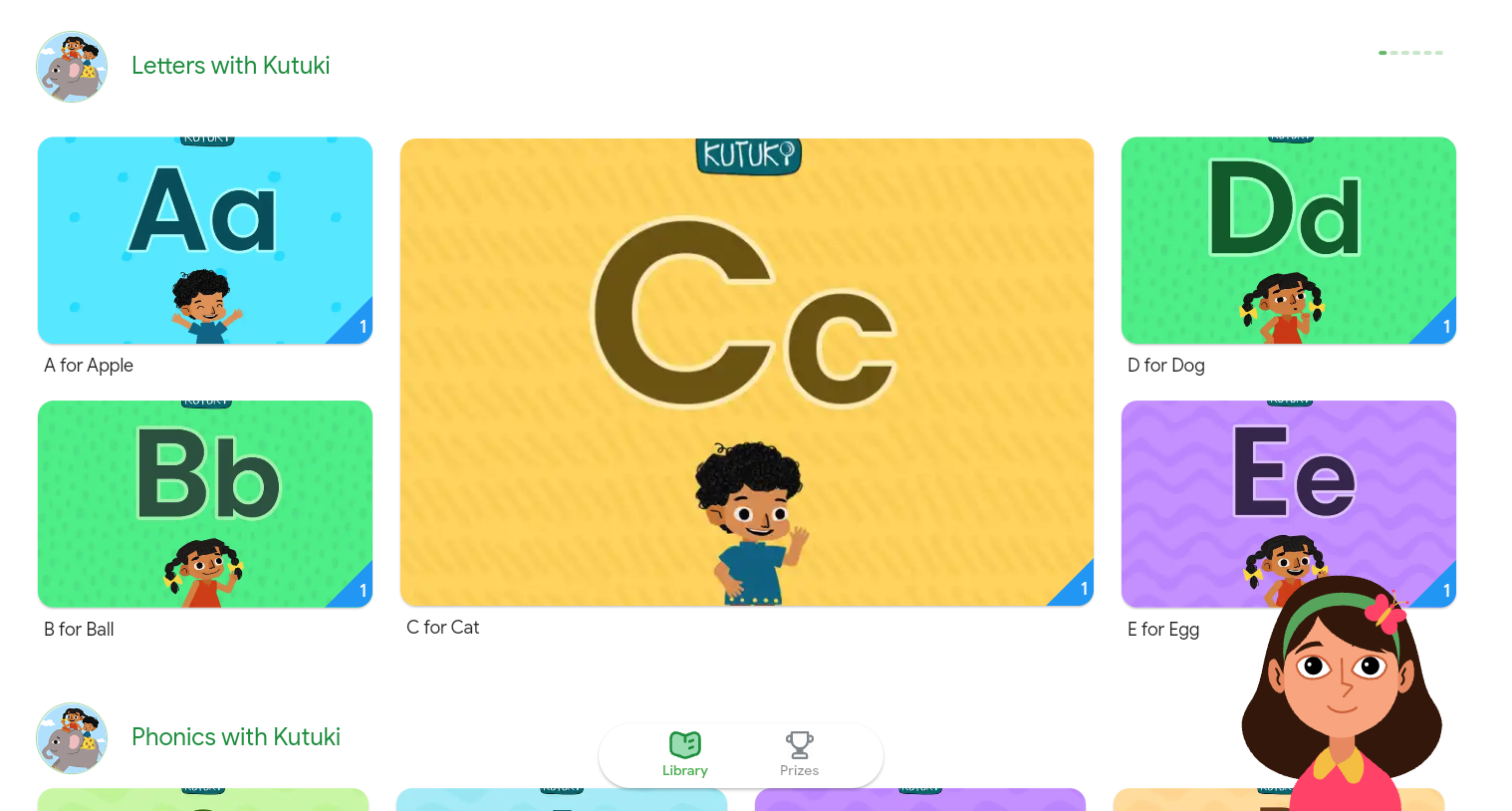 A부터 Z까지 각 철자 인지 및 대표 음가를 소리내어 읽어보고 그 철자와 음가를 활용하기 그림과 함꼐
문자 읽기 시작과 기초를 해볼 수 있습니다.
그리고 바로 뒤에 그책에서 중점적으로 다루는 철자로 시작하는 단어로만 이루어진 책도 있어서 좋습니다.