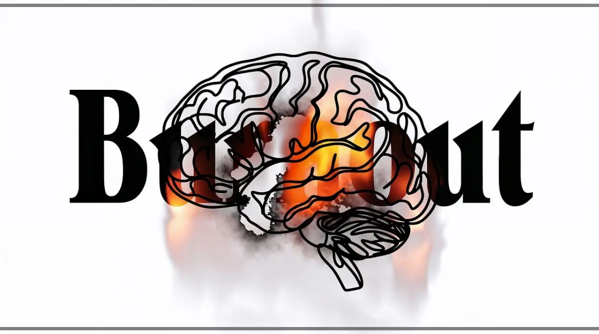 번아웃을 표현한 뇌 그림