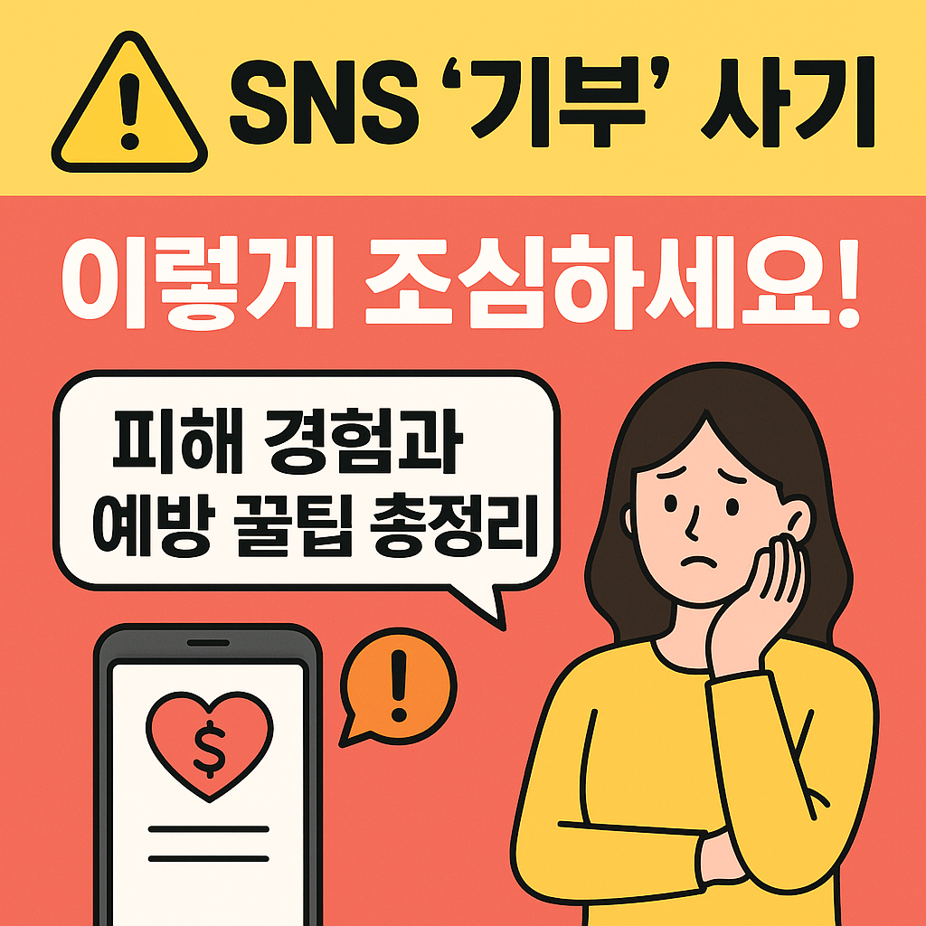 SNS &lsquo;기부&rsquo; 사기, 이렇게 조심하세요! 피해 경험과 예방 꿀팁 총정리 💡