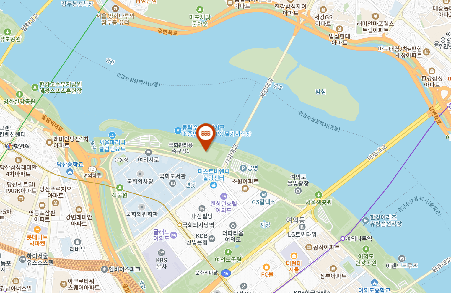여의도 한강공원 수영장 위치