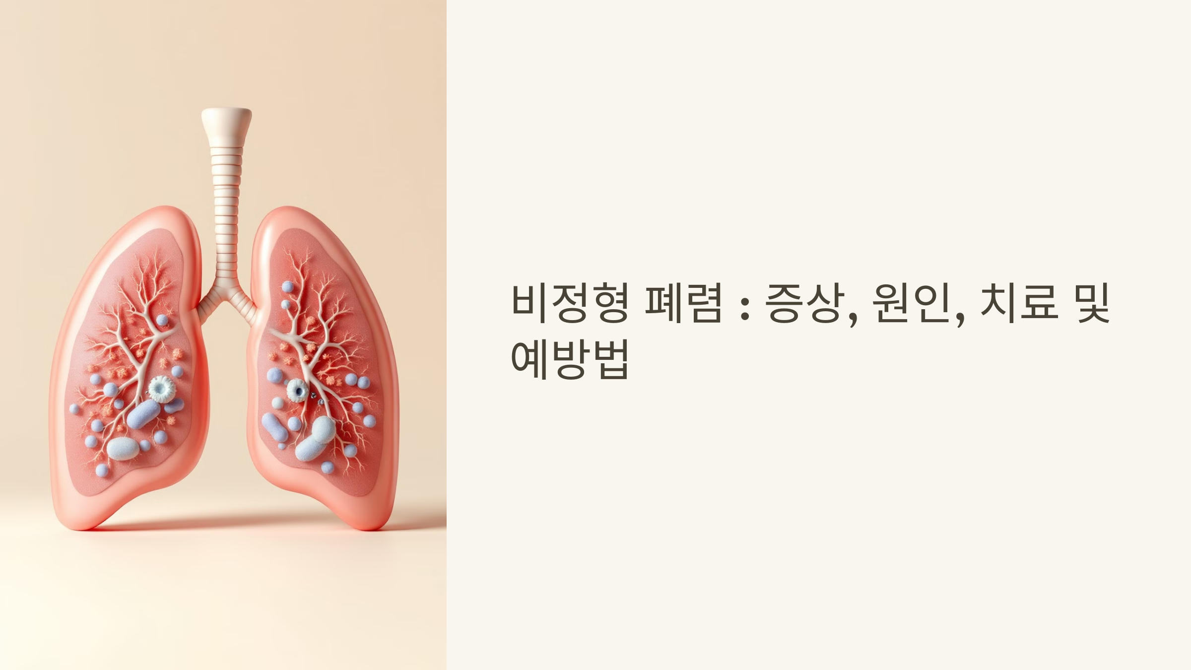 비정형 폐렴: 증상, 원인, 치료 및 예방법