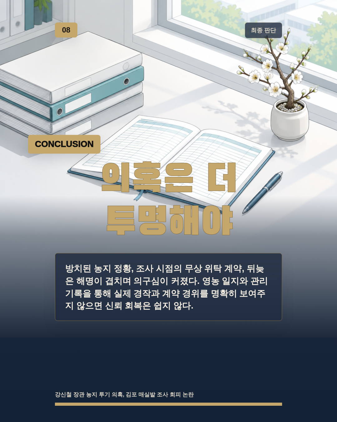 의혹은 더 투명해야