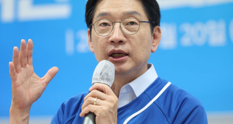 경남도지사 선거에서 김경수 후보가 8.6%p 차로 박완