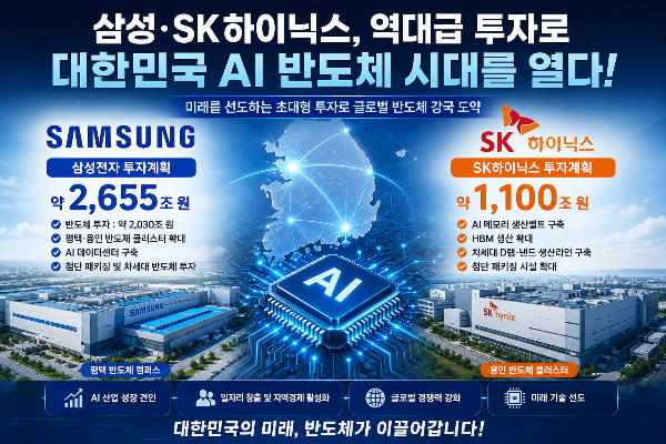 삼성·SK하이닉스 역대급 투자 발표! 대한민국 AI 반도체 시대가 본격적으로 열린다