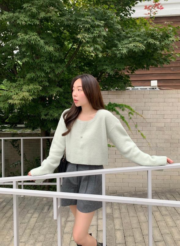 (민트 당일) 리에뜨 클로디 부클 니트 Clody boucle knit (3color)