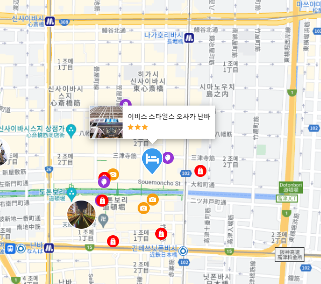 이비스 스타일스 오사카 난바 위치