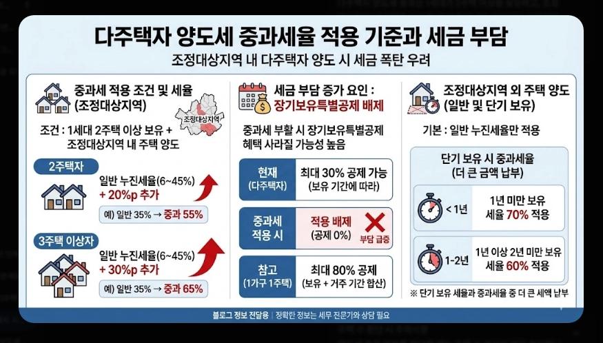 다주택자 양도세 중과 폐지 시기 [5월 9일 확정] 2026년 대응 전략 3가지 및 세금 부담 분석