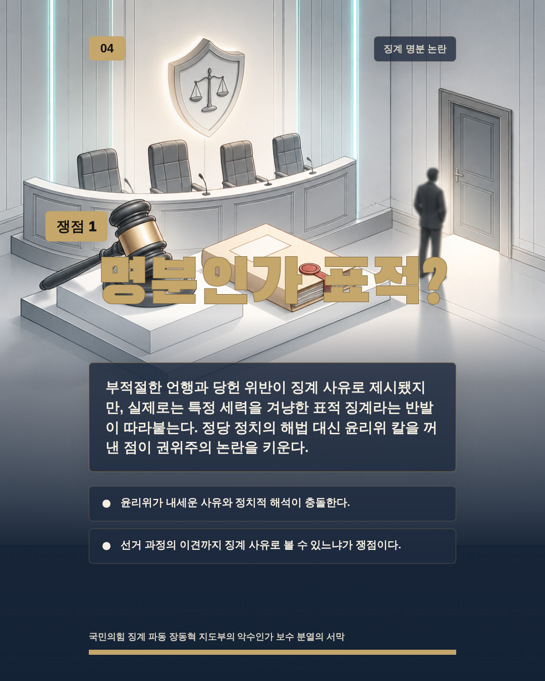 명분인가 표적?