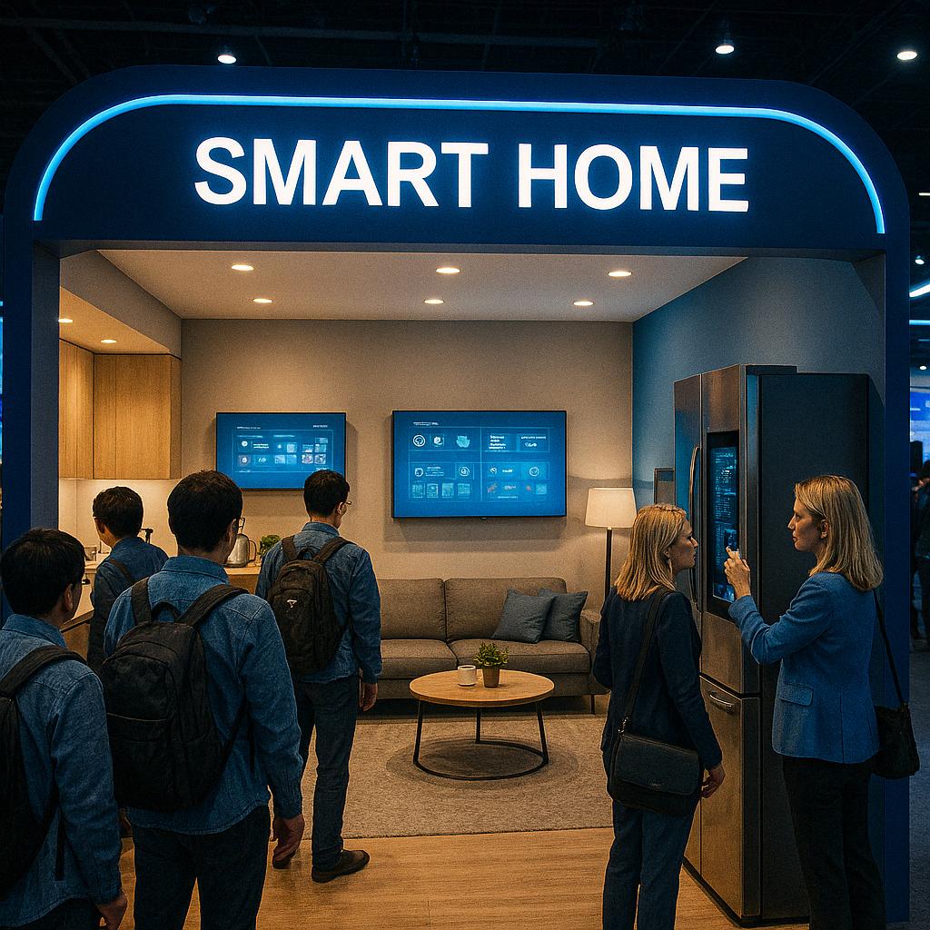 IT 쇼 관련 현장을 표현한 사진