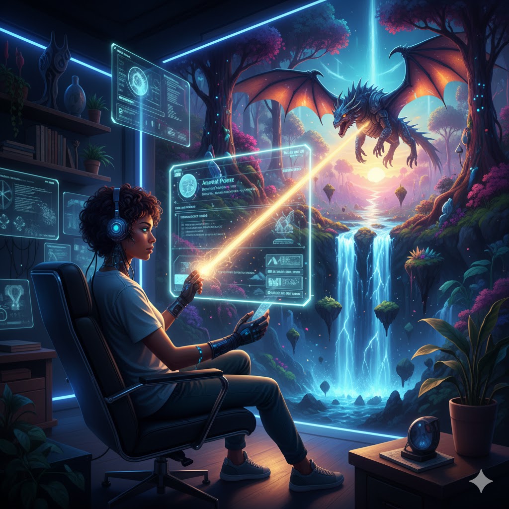 AI에게 입력하는 프롬프트 예시와 결과 차이를 시각적으로 설명한 개념 이미지