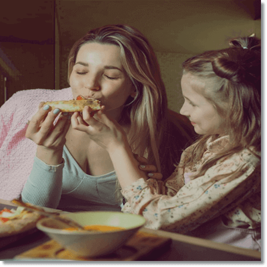 렙틴 수치 높이기 야식 줄이기, 야식 먹는 모녀