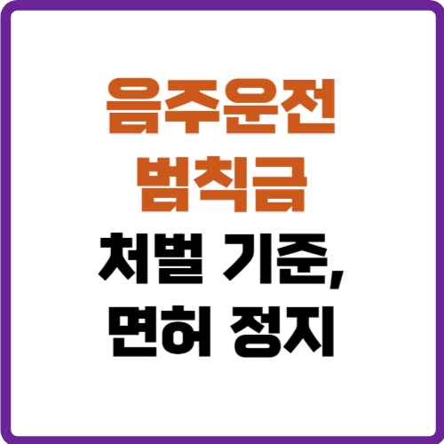 음주운전 범칙금