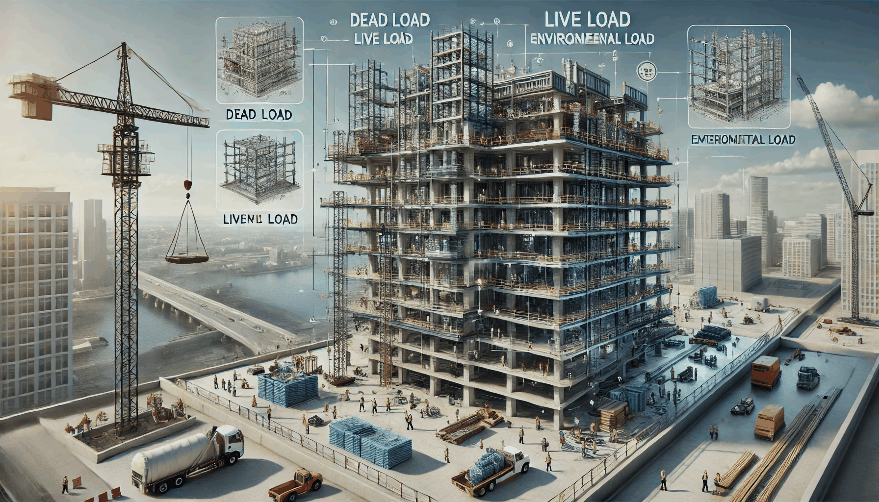 건물을 짖고 있는 이미지