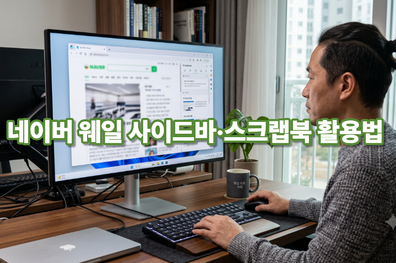 네이버 웨일 브라우저의 사이드바와 스크랩북 활용 방법
