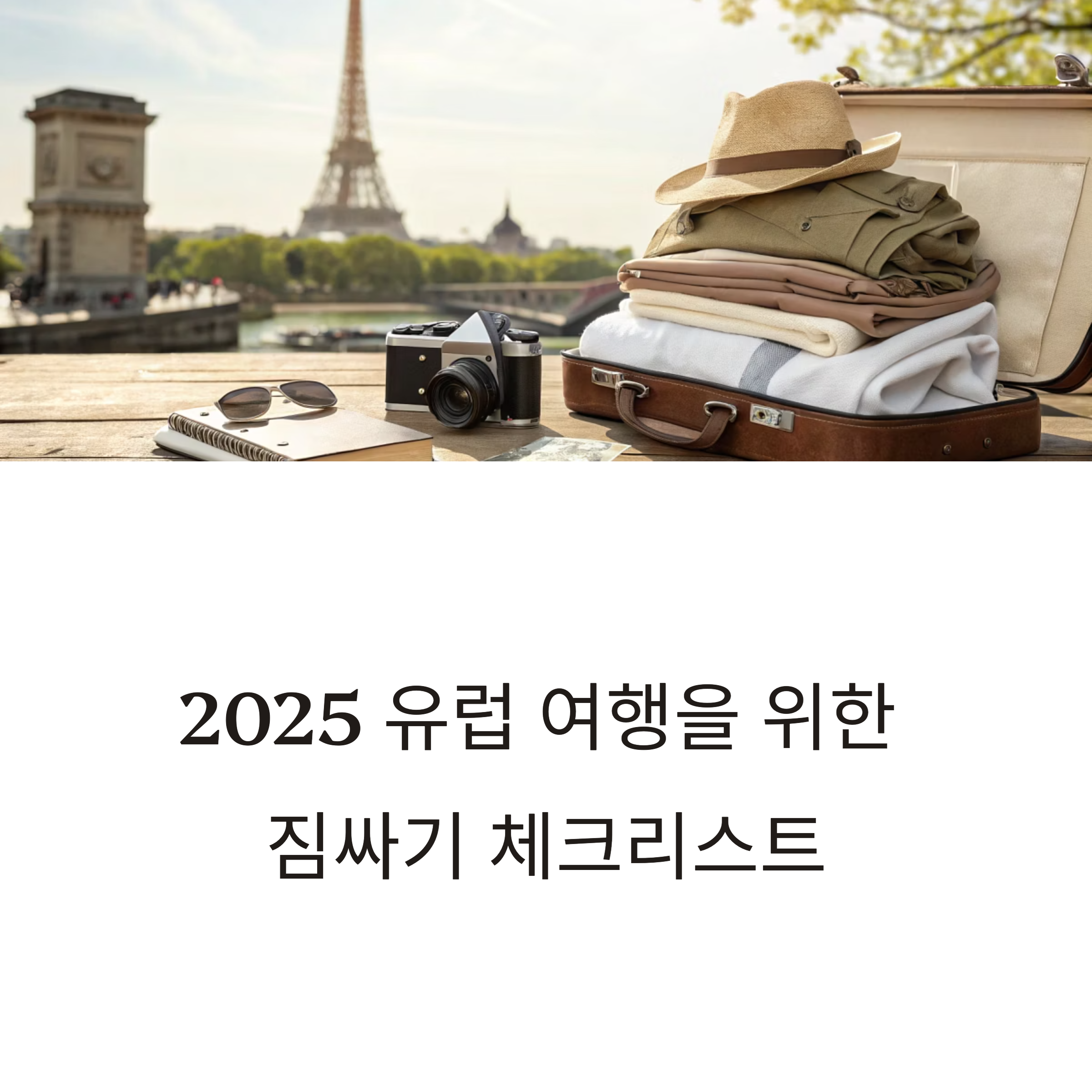 유럽 여행을 위한 짐싸기 체크리스트