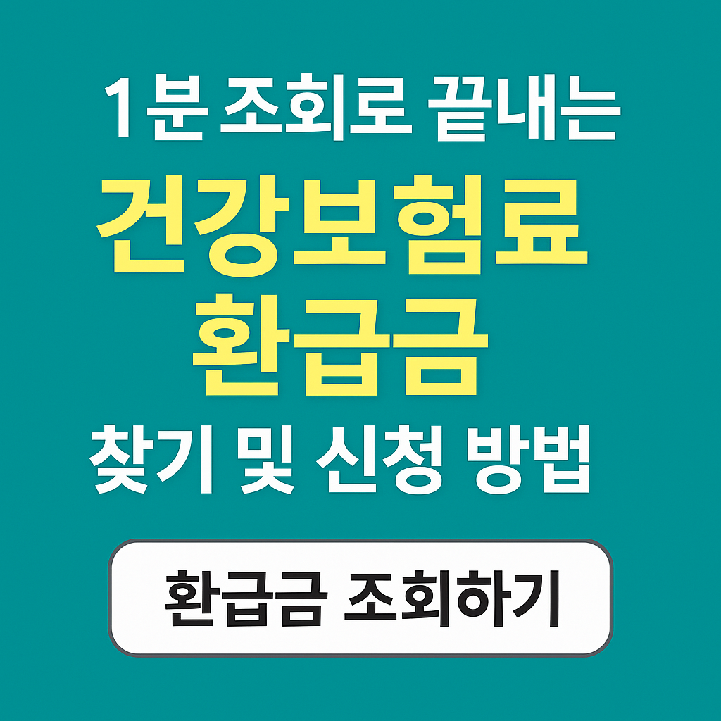 건강보험료 환급금 찾기 및 신청방법