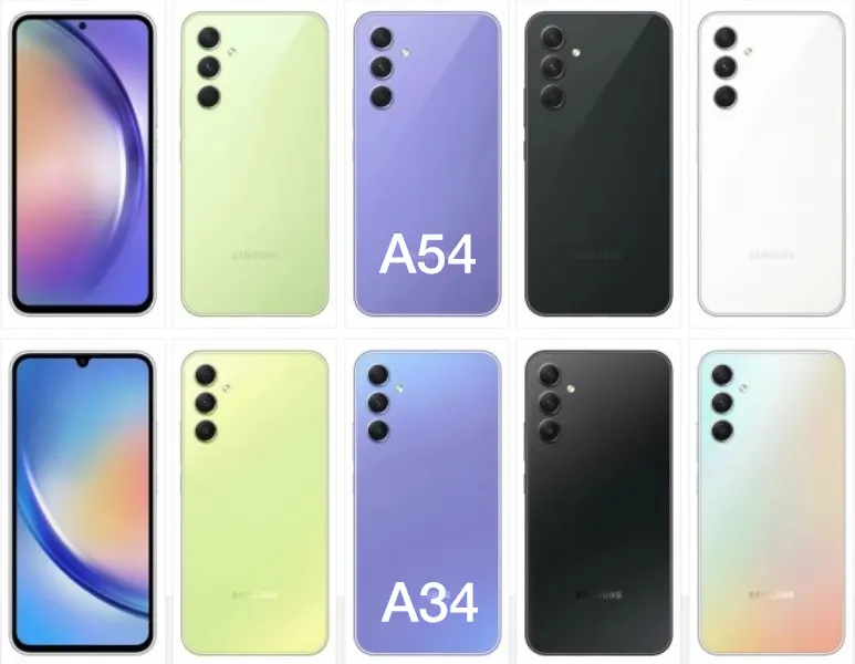 갤럭시 A34 A54 디자인 비교