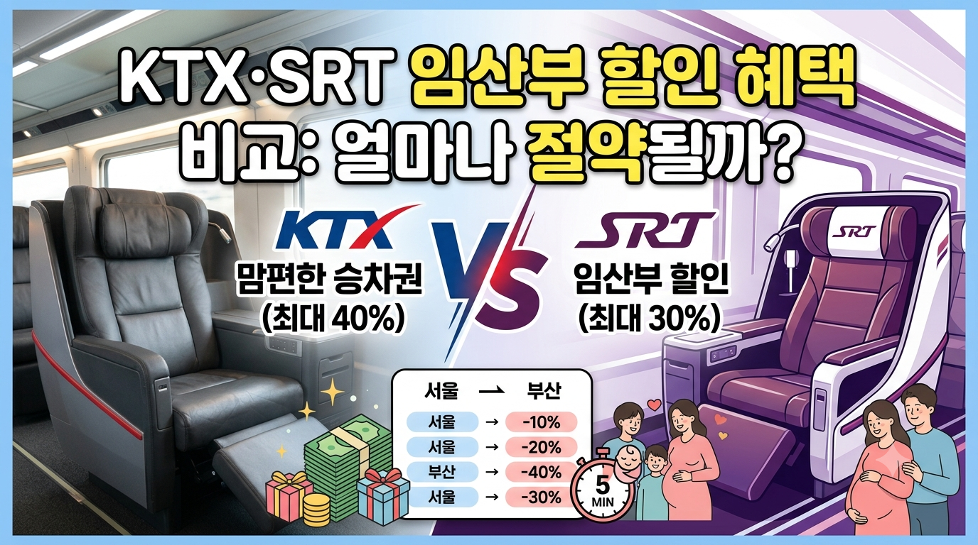 KTX&middot;SRT 임산부 할인 혜택 비교