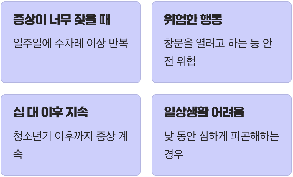 언제 병원에 가야 할까요?