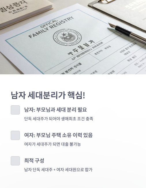 남자 세대분리가 핵심