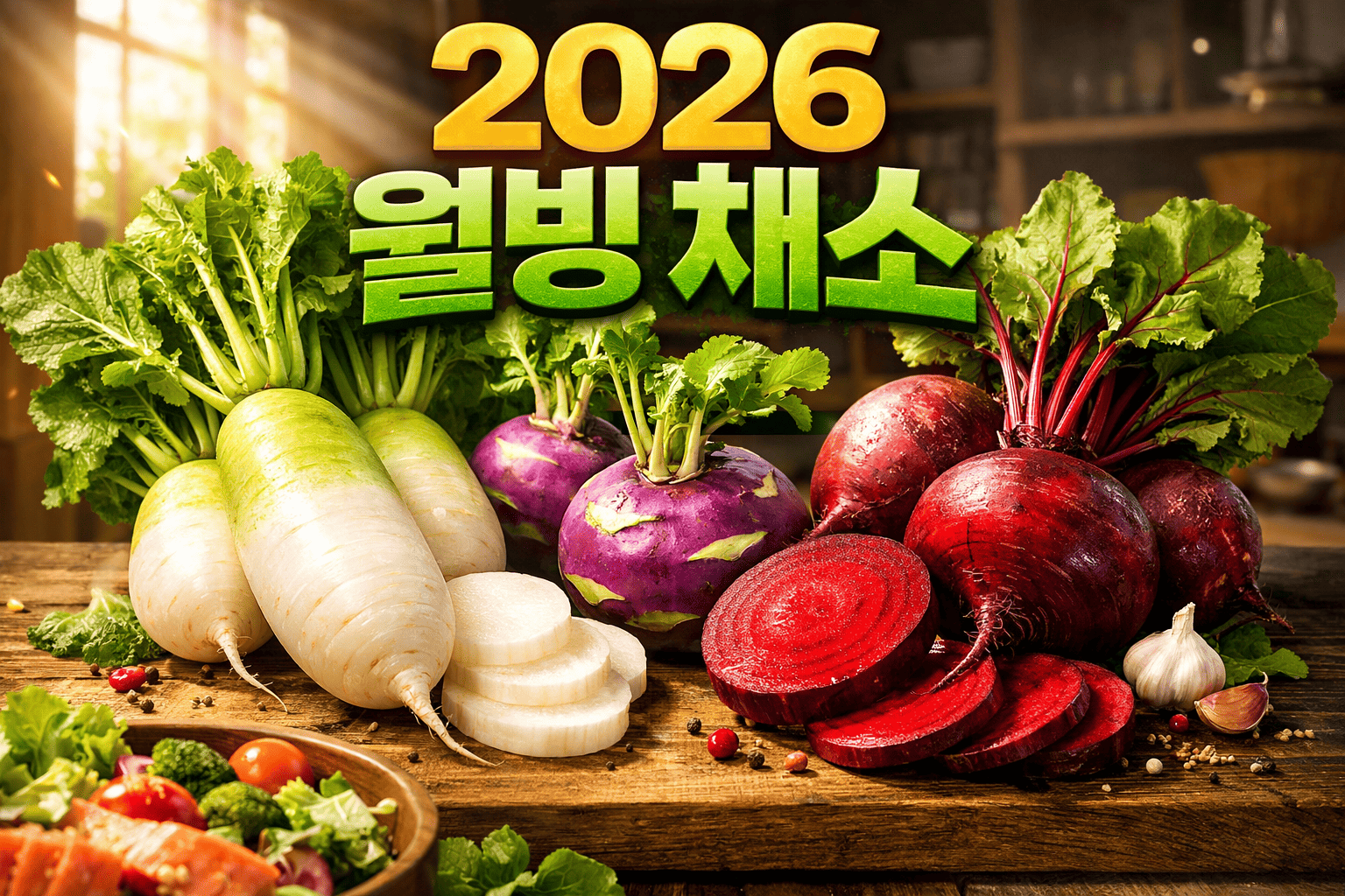 2026 웰빙 채소 (무, 콜라비, 비트)
