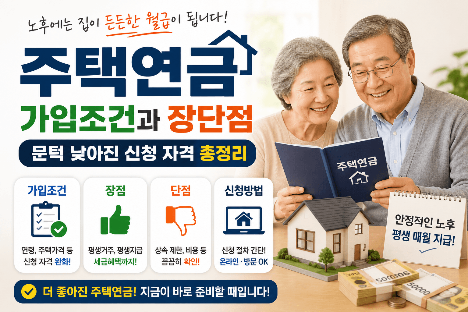 주택연금 가입조건과 장단점 문턱 낮아진 신청 자격 총정리
