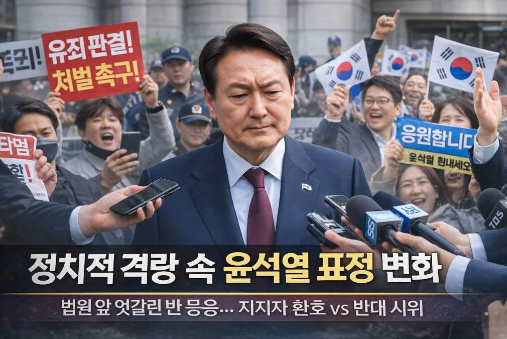 윤석열 내란죄 무기징역 판결, 법정 표정 전격 분석