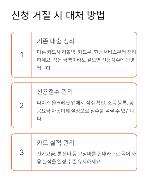 신청 거절 시 대처 방법