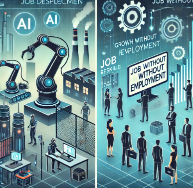 ‘고용 없는 성장’ 시대를 시각화한 이미지