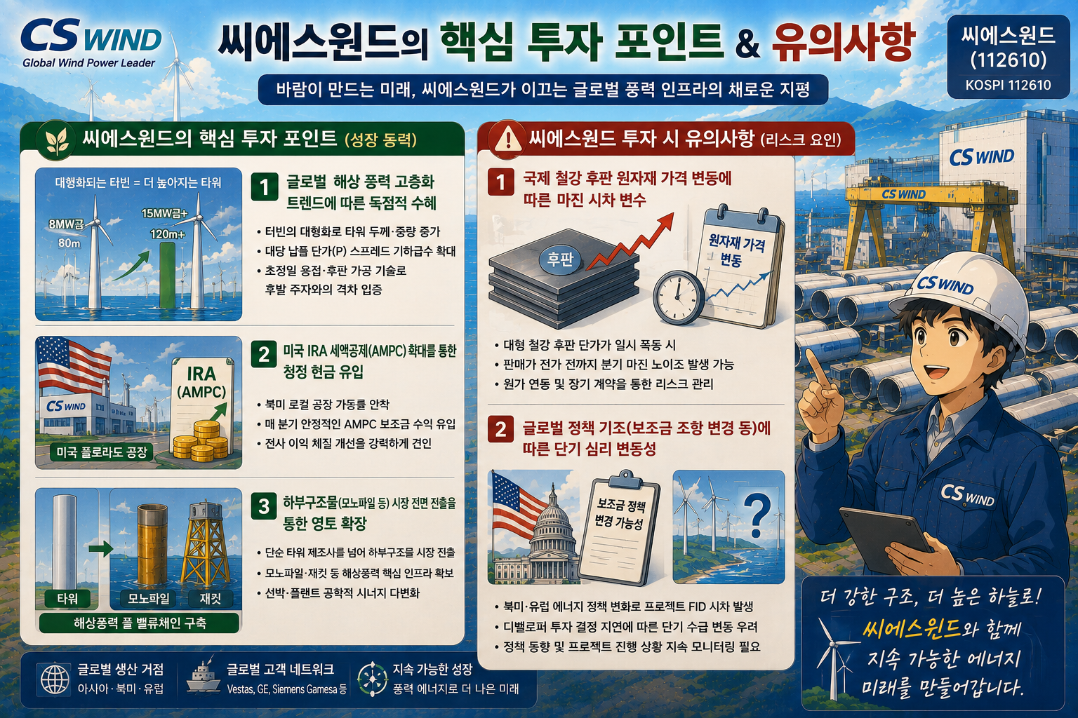 씨에스윈드 투자 포인트 및 리스크