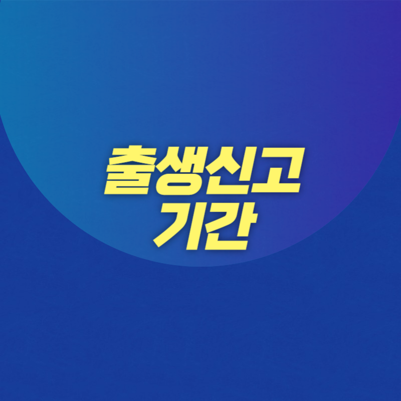 출생신고 기간
