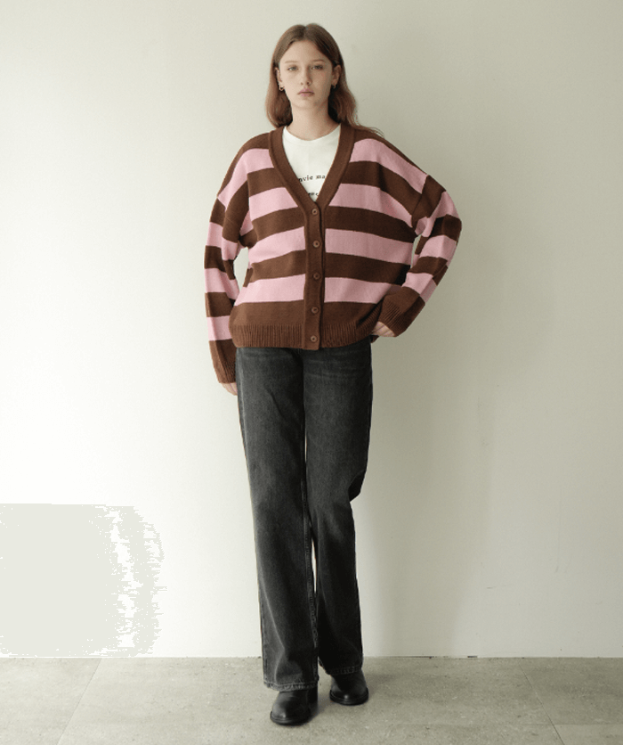블레티 스트라이프 가디건