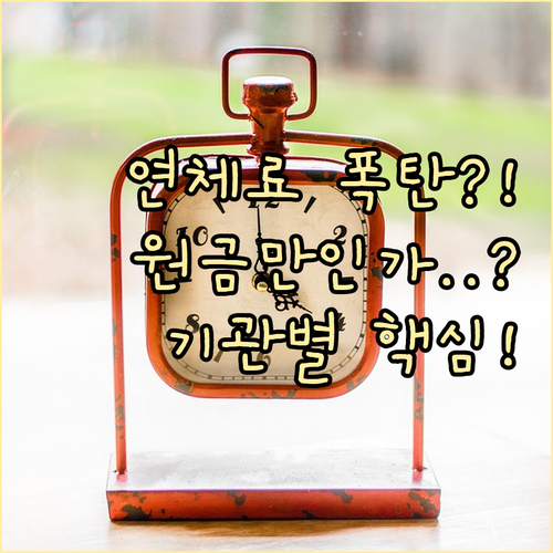 연체 금액 산정 오해 원금만인가 이자..