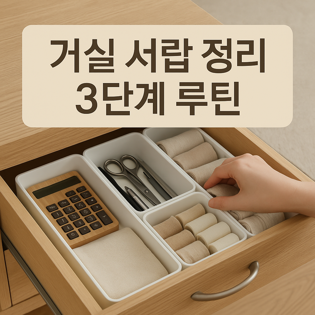 거실 서랍 정리 3단계 루틴