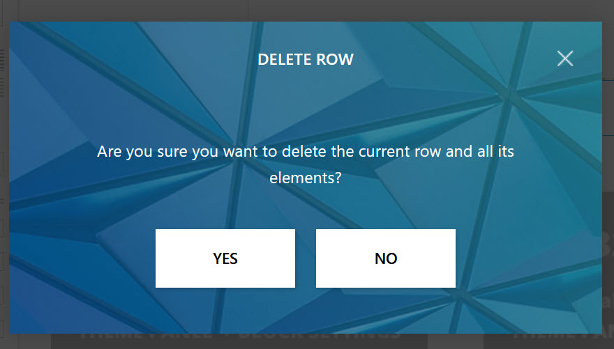 뉴스페이퍼 테마 행 삭제 확인 창