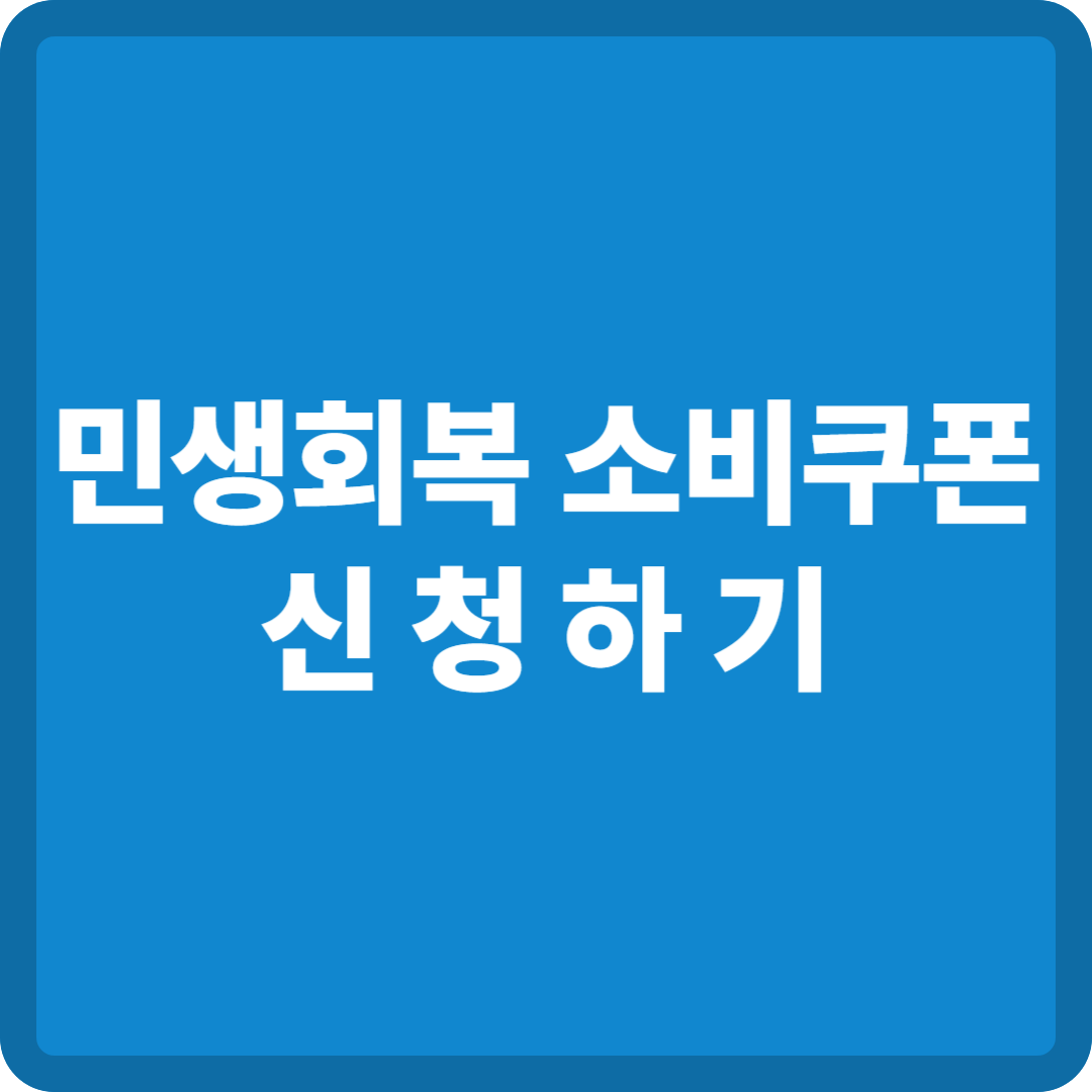 민생회복 소비쿠폰
