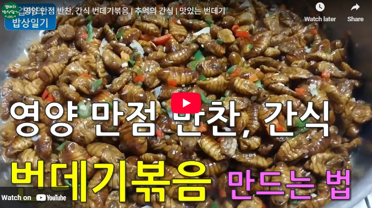 번데기 효능 칼로리 당뇨 부작용 단백질 다이어트 볶음 요리